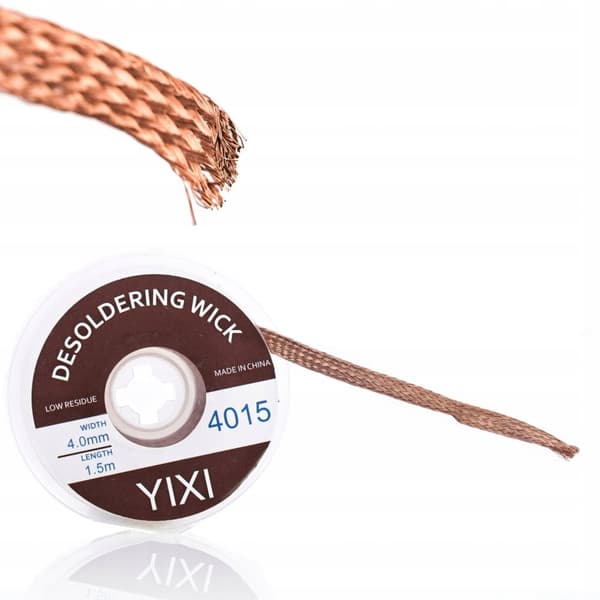 Rosfix Loddemiddel RMA-223 med stempel og nål + Loddetin 0,8 mm 10 g + 12 loddespidser 900M + fletning 3,5x1,5m + Måtte 30x20