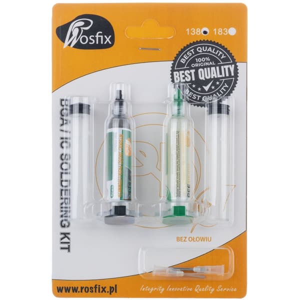 Rosfix Rosfix ProFlux338 loddesæt + flydende tin 138°C +2x stempel, 2x nål