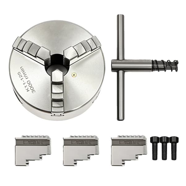 3-levyinen itsesuuntautuva sorvijäykky, halkaisija 80mm, 100mm, 125mm, korkea tarkkuus 0.07mm,125 mm