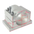 Miniatyrbillede 1 af 4: Klemme Motor Spindel, Holdbart Aluminium Materiale, Nem Installation,Diameter 100 mm