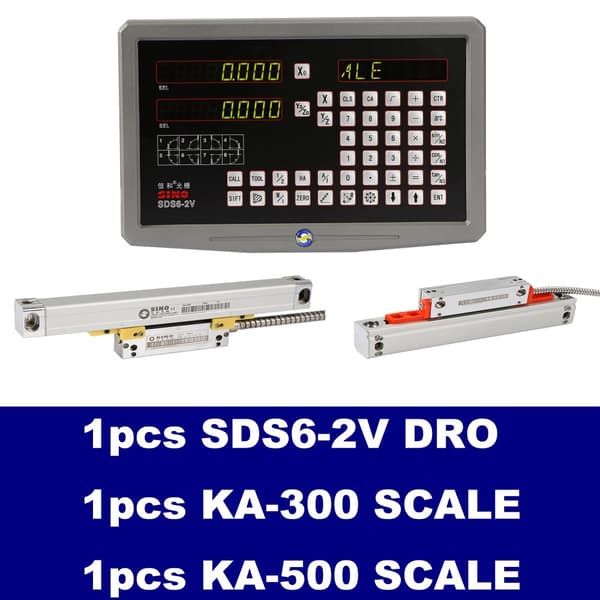 Fräsmaskin DRO-kit, Precision 0,005 mm upplösning, Dual Axelmätning,0.005mm komplett kit