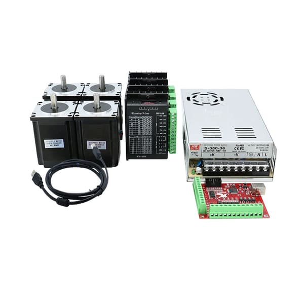 CNC Kit, Højmoment Steppermotor, Kraftfuld Driver,DM542, 4kit 57HS82