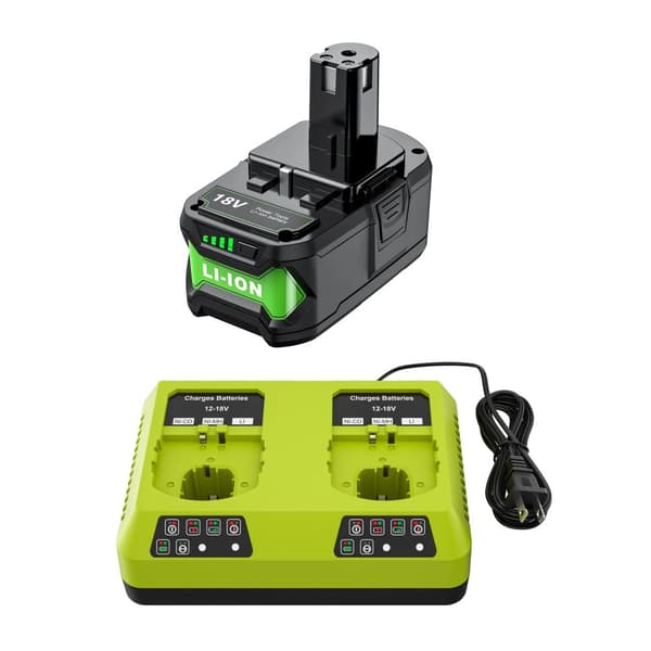 Ryobi P108 Ersättningsbatteri, 8000mAH kapacitet, Li-Ion-teknologi,1X8.0 Med 6ACharger