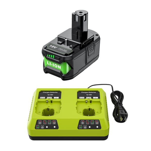 Ryobi P108 Ersättningsbatteri, 8000mAH kapacitet, Li-Ion-teknologi,1X8.0 Med 6ACharger