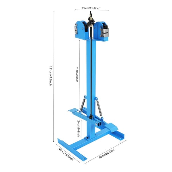 Metallskrynklare och sträckare, dubbla fotpedaler, 1,2 mm tjocklek,Blå