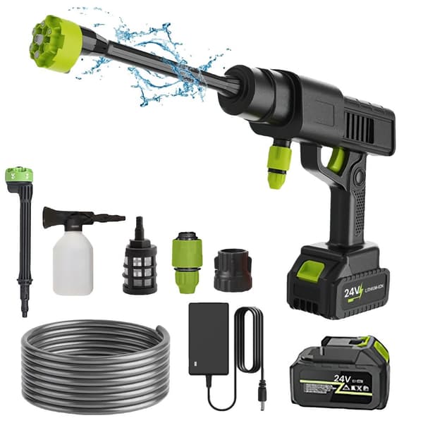 Bärbar Högtryckstvätt, 30 Bar, 10 Hastigheter,30bar/10-Växlad, Batteridriven