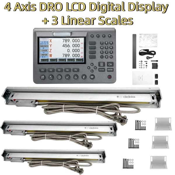 4-akselinen LCD DRO, 5um korkea tarkkuus, AC100V-240V syöttö,5um DRO -sarja