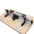 Miniatyrbillede 2 af 4: Træbearbejdningsfræsebord, 700 mm størrelse, justerbar stop, holdbar aluminiumskonstruktion