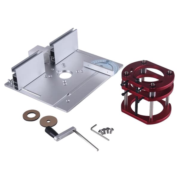 Router Lift Kit, 180° Vinkelmåler, Holdbar Aluminiumkonstruktion,Plade Løft Sæt