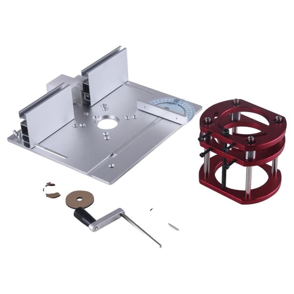Router Lift Kit, 180° Vinkelmåler, Holdbar Aluminiumkonstruktion,Plade Løft Sæt