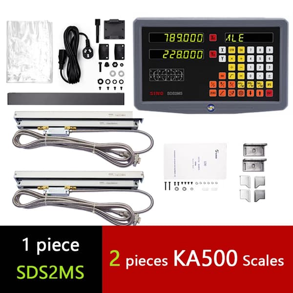 DRO Digital Avläsningssystem, 0,005 mm Upplösning, 2-Axis Funktionalitet,Dro-2pcs KA500