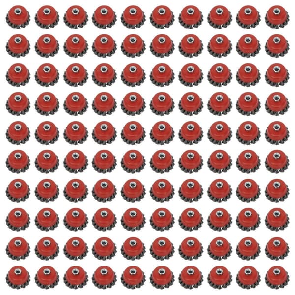 Trådborste-set, 3 tum storlek, ståltrådsmaterial,100ST