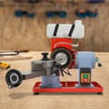 Miniatyrbillede 2 af 4: Elektrisk træbearbejdnings savklinge sliber, 250W ren kobbermotor, justerbar vinkel,M, Rød