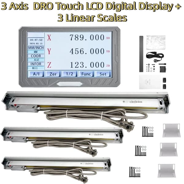 3-axlig LCD DRO, 5um upplösning, kompatibel med flera maskiner,5um DRO kit