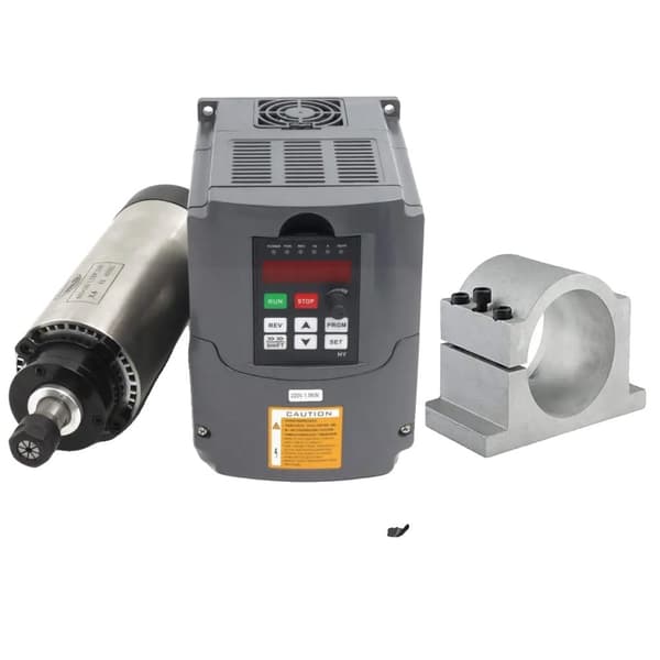 Ilmajäähdytteinen spindelimoottori, 1,5 kW teho, 10-24000 RPM nopeus,VFD-puristin kanssa