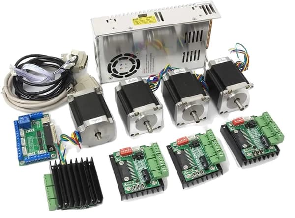 CNC-kontrollerkit, stegmotor med 270 oz-in hållmoment, 256 mikrosteppdrivare,4 axlar kit