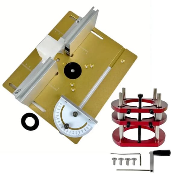 Aluminium Router Table Lift System, Maximal Lyftslag 51 mm, Universell Kompatibilitet,Sats B