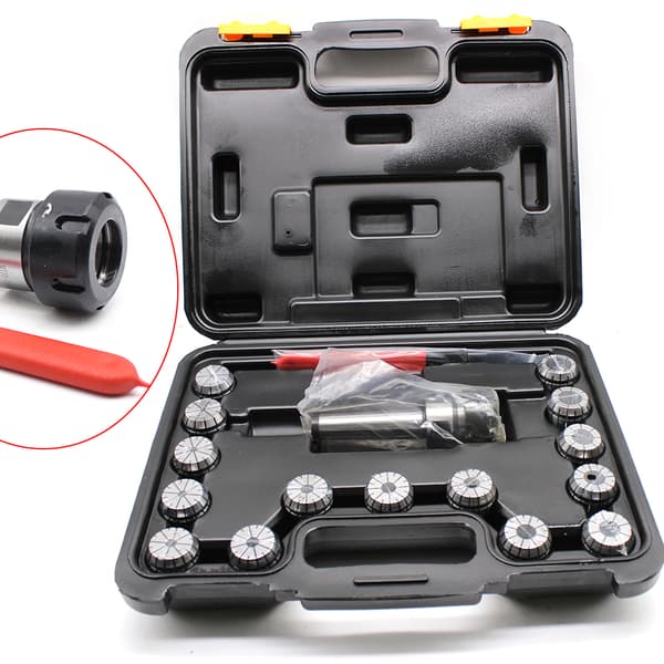 MT3 ER32 Chuck med collet, inkluderar 15 collet, precisionsverktyghållare, hållbar konstruktion
