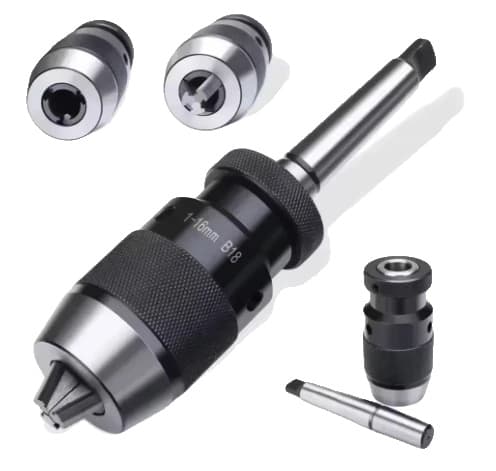 Nøglefri Boremaskinepatron, Grebsområde 1-16mm, MK2 Kompatibilitet,MT2-B16(1-16MM)