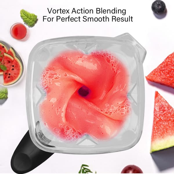 2L Firkantet Blenderbeholder, Holdbart BPA-frit materiale, Kompatibel med T5200 og G5200, Inkluderer gummilåg