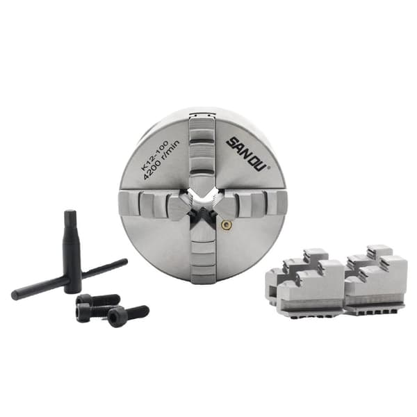 CNC-sorvin kärkikaraliitin, 100mm manuaalinen kärkikaraliitin, itsekeskittävä