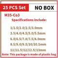 Miniatyrbillede 2 af 2: Kobolt Twist Bor, 25 PCS Sæt, HSS-Co 3% M35 Kobolt, Metalboring,25stk plastik