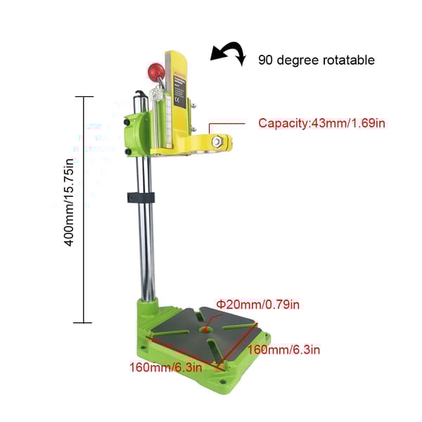 Mini elektrisk boremaskineholder, kompakt design, tilpasselig opsætning, nem at bruge