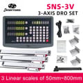 Miniatyrbillede 2 af 2: SNS-3V DRO Digital Læser, 3-Akse Support, 5um Opløsning,0,005 mm komplet sæt