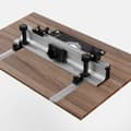 Miniatyrbild 2 av 4: Träbearbetesbord, 700mm Hållbar Aluminium, Justerbara Stoppar, Effektivt Dammsugningssystem