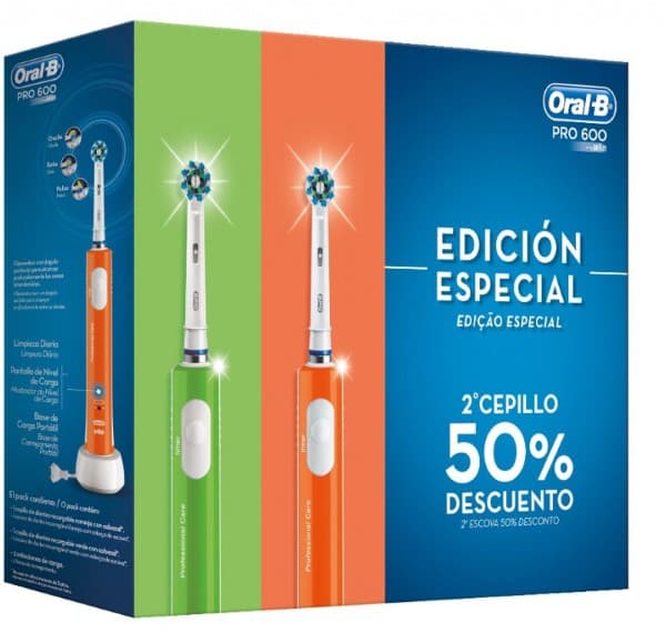 Elektrisk Tannbørste Oral-B PRO600 3D Grønn Hvit