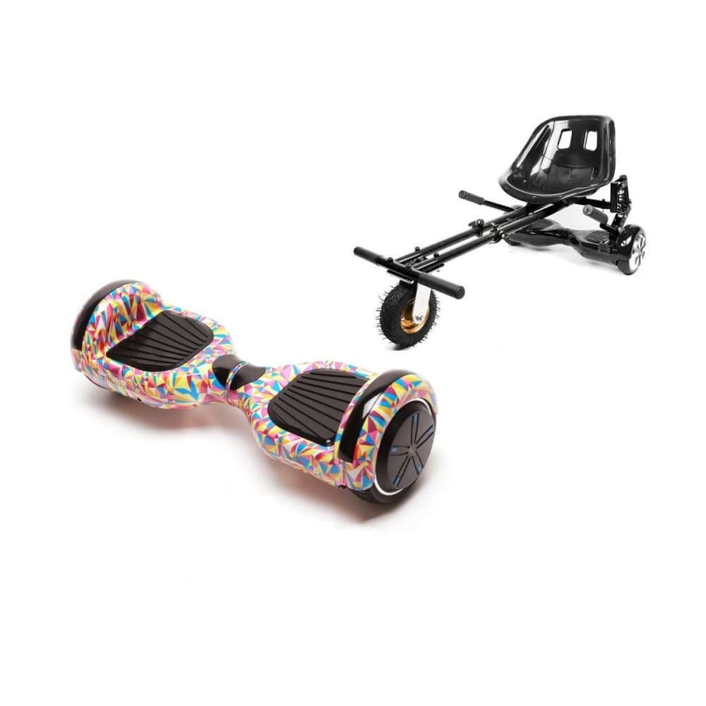 Paket Hoverboard Regular Abstract 6.5 tums+HoverKart suspension, Smart Balance™ Premium Brand, Bluetooth, Samsung-batteri, Bärväska, lysdioder