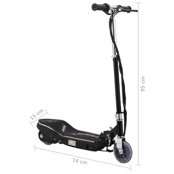 vidaXL Elektrisk sparkcykel med LED 120 W svart