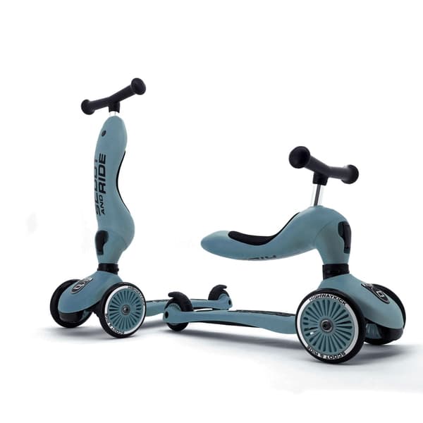 Scoot and Ride - 2 in 1 Balance Bike/ Scooter - Steel (160629-06) Blå