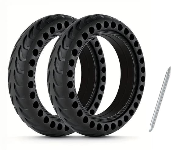 2-pack Punkteringsfritt däck 8.5" Honeycomb Xiaomi M365 scooter verktyg Svart