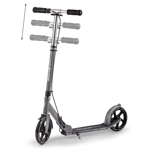 Sammenfoldelig cityscooter - grå - op til 100 kg