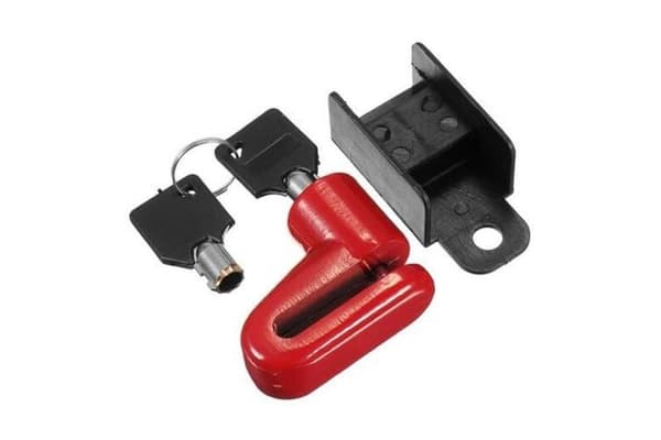 Portable Electric Skateboard Lock Disc Brakes Wheels Lock For Xiaomi Mijia M365 Scooter Skate Board Anti-Theft Metal Steel Wire(Red)