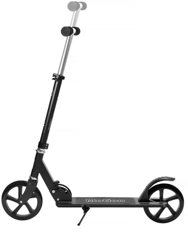 HyperMotion, Scooter för barn 8+, hopfällbar, stora hjul 200 mm, maxbelastning 100 kg, justerbar styrhöjd, ,Svart