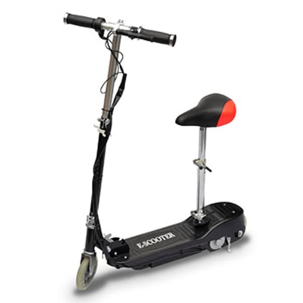vidaXL Elektrisk sparkcykel med sadel 120 W svart