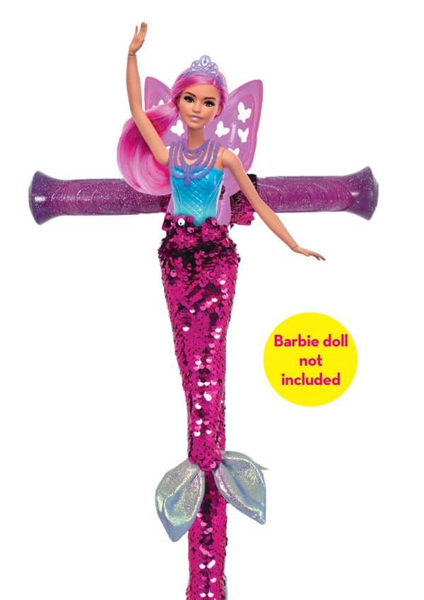 Barbie Sjöjungfru Sparkcykel med Paljetter og glimmer till barn