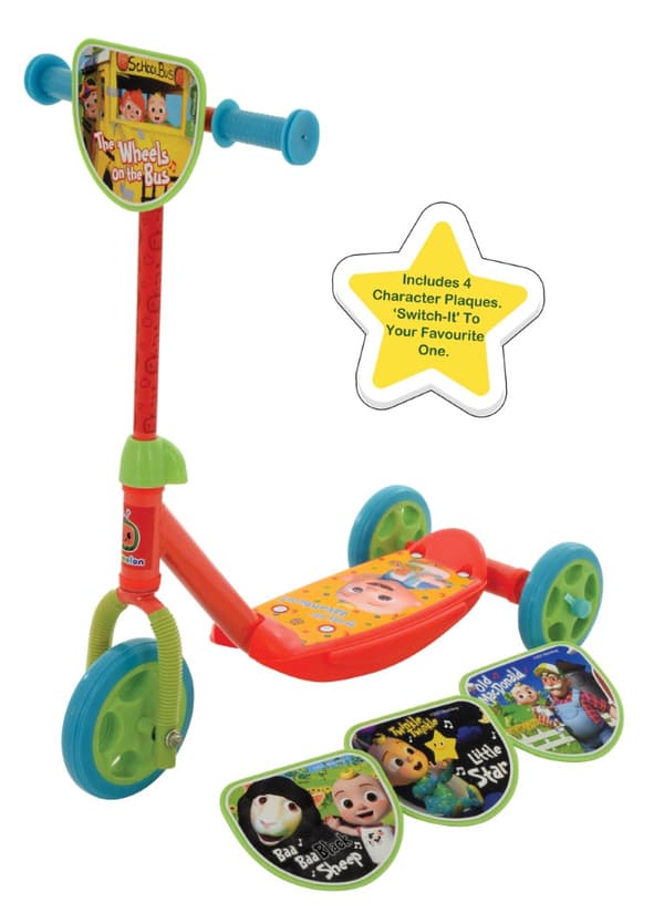 Cocomelon 4-i-1 Deluxe trehjulig sparkcykel
