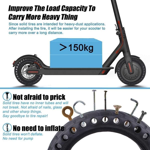 2-Pack - Xiaomi Däck + Verktyg - Punkteringsfria Honeycomb tire