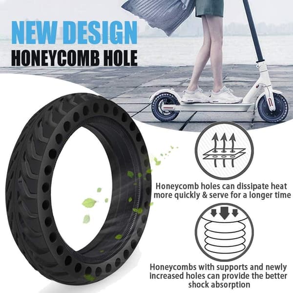 2-Pack - Xiaomi Däck + Verktyg - Punkteringsfria Honeycomb tire