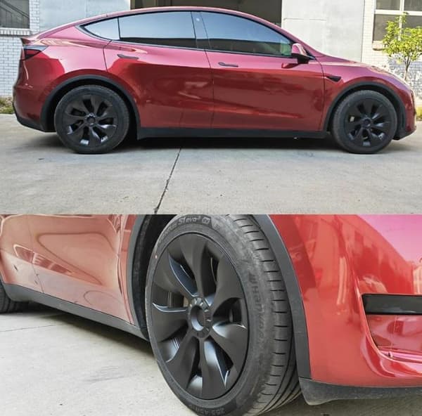 4-pakkauksen navetinsuojuksia Turbine, yhteensopivia Tesla Model Y