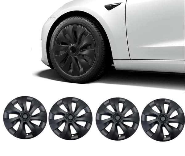 4-pakkauksen navetinsuojuksia Turbine, yhteensopivia Tesla Model Y