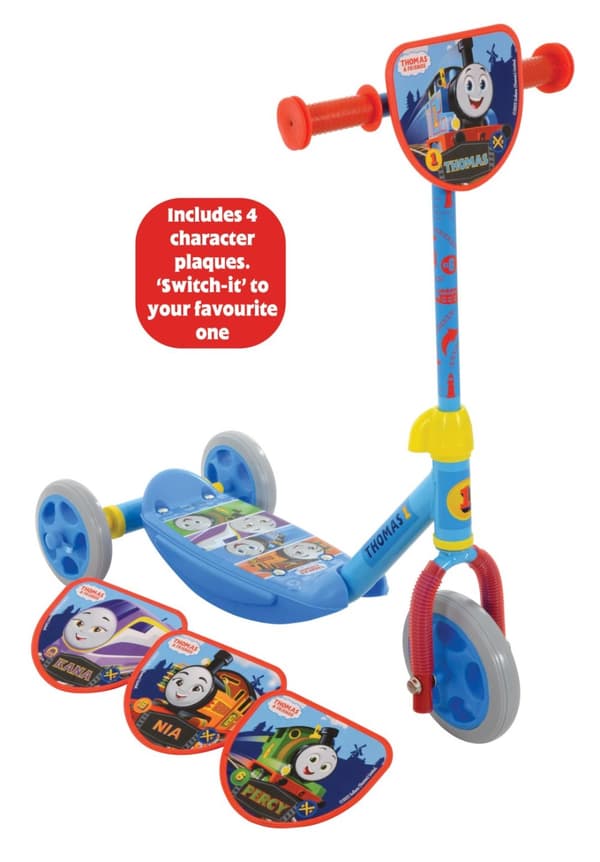 Thomas Tog 4-i-1 Deluxe trehjulig sparkcykel
