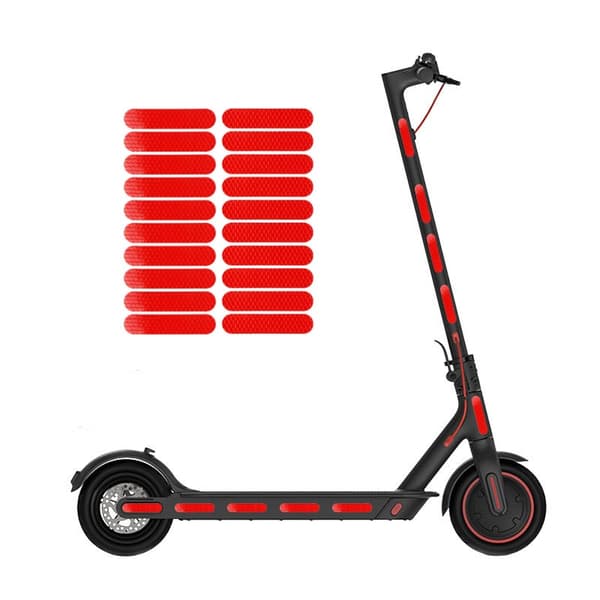 Reflekterende klistermærke til Xiaomi M365 Scooter Rød