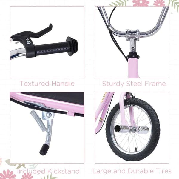 Rootz børnescooter - Kick Scooter - City Scooter - Teen Push Scooter - Stunt Scooter - Push Kick Scooter til børn - Justerbar - Pink - 143 x 58 x 92-1