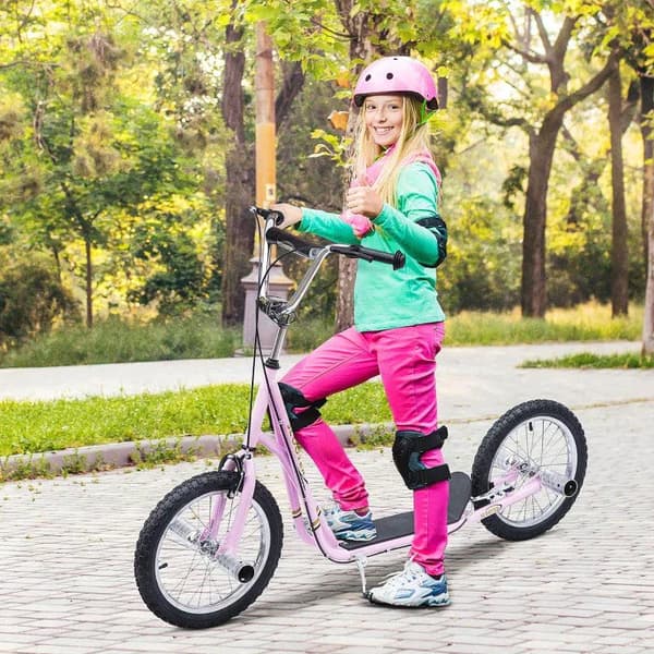 Rootz børnescooter - Kick Scooter - City Scooter - Teen Push Scooter - Stunt Scooter - Push Kick Scooter til børn - Justerbar - Pink - 143 x 58 x 92-1