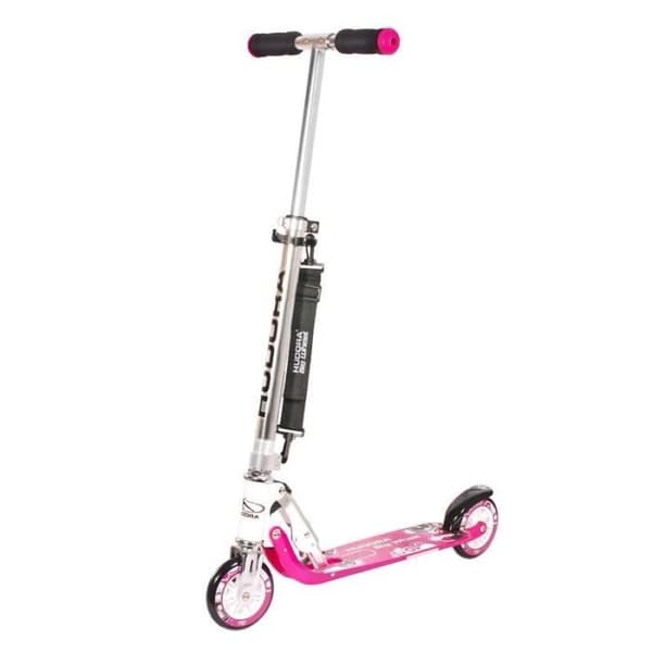 Trottinette - HUDORA - Stora hjul 125 - Aluminium - Rosa - Friktionsbroms Rosa