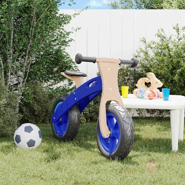 vidaXL løbecykel med luftdæk blå